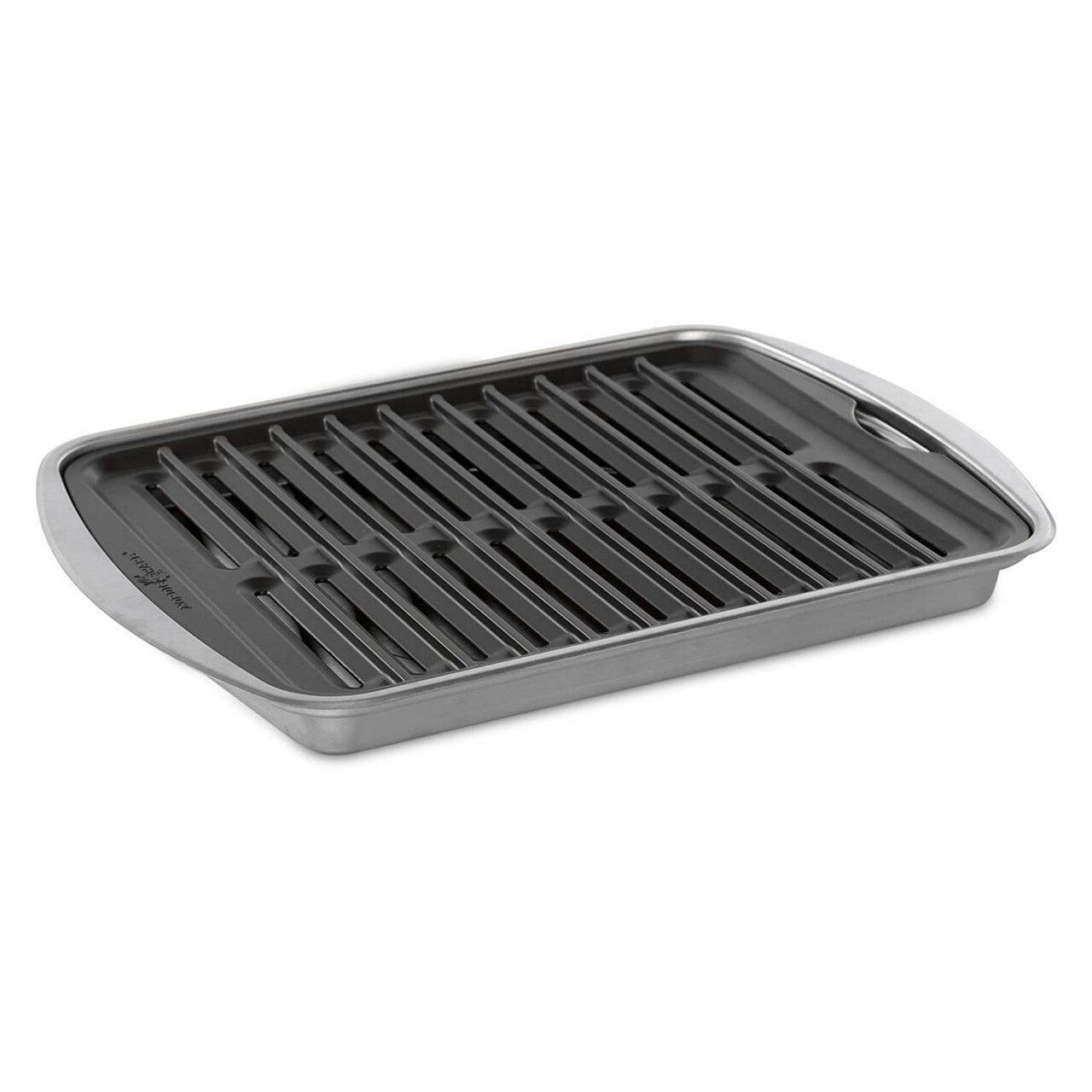 Nordic Ware Non Stick Aluminum Cast Grill and Steel Sear Pan Meat and Veggies